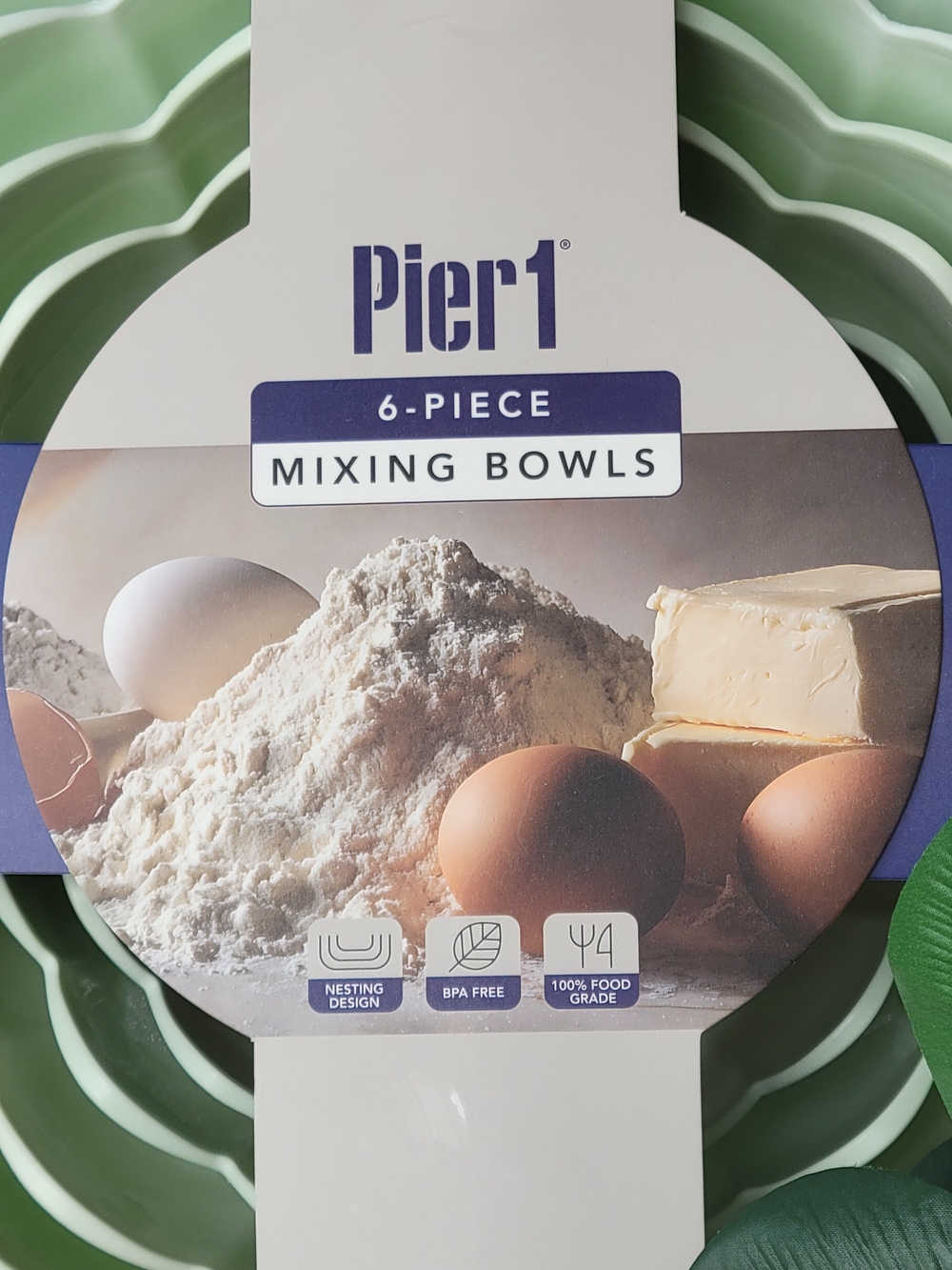 Pier 1 Mint Green Scalloped 6-Piece Mixing Bowl Set - Picture 5 of 6